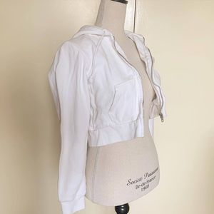 Brandy Melville White Crystal Hoodie